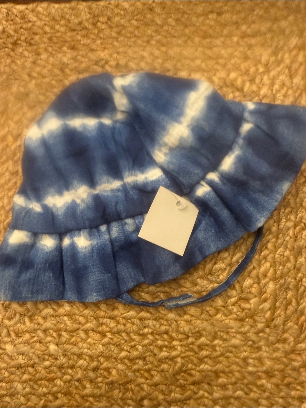 Mud Pie Blue and White Tie-Dye Bucket Sun Hat
